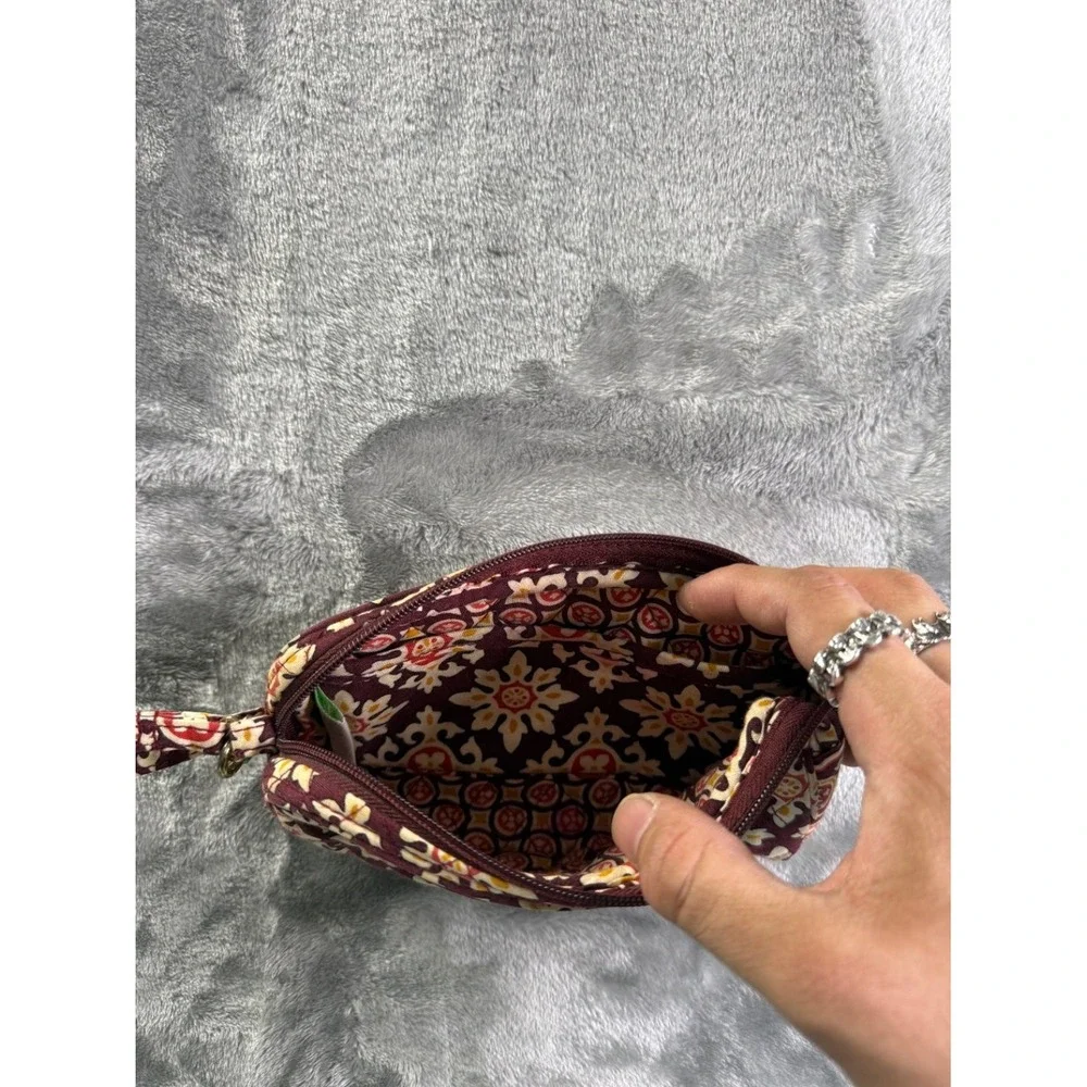Vera Bradley All in One Wristlet Women's Small Burgundy Removable Wrist Strap